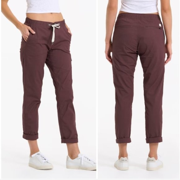 Vuori Pants - Vuori Women's Chestnut Burgundy Ripstop Pant